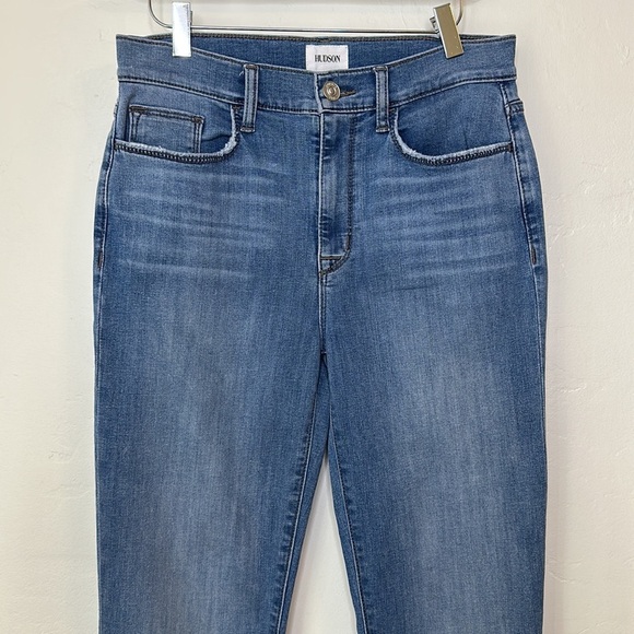 HUDSON Blair High Rise Straight Cropped Denim Jeans, Size 28 - Picture 3 of 16